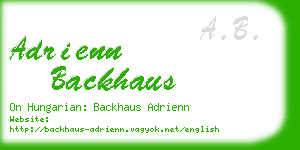 adrienn backhaus business card